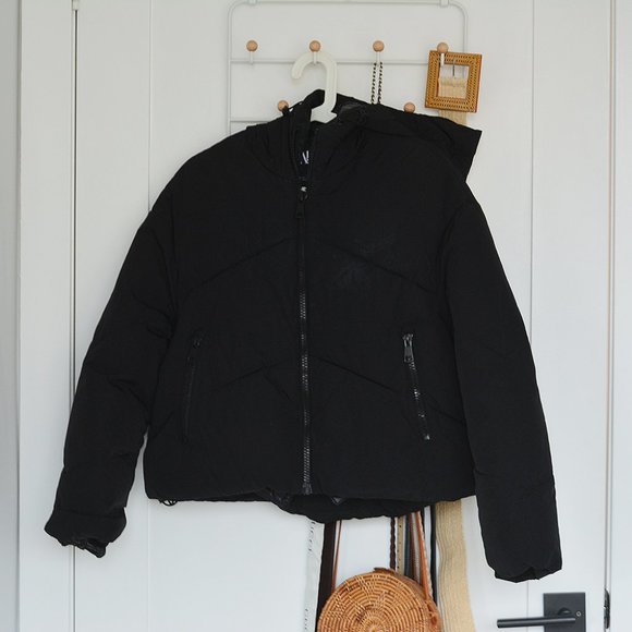 Zara Quilted Jacket with Pockets in Black - Picture 8 of 13